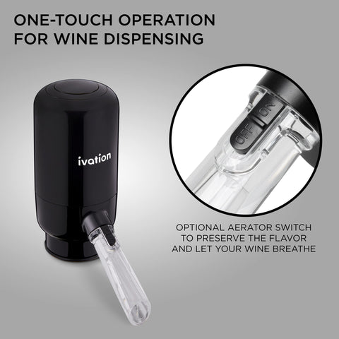 Ivation automatic pour provides drip-free serving with one press.