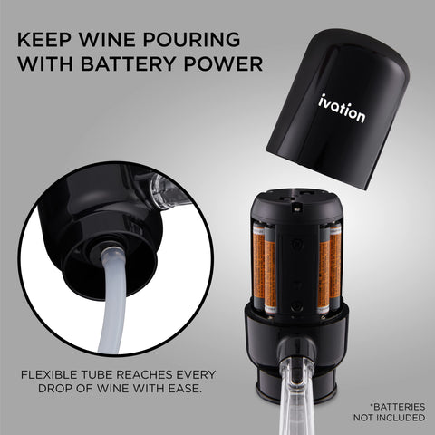 Ivation LED light on the aerator highlights the pour at home.