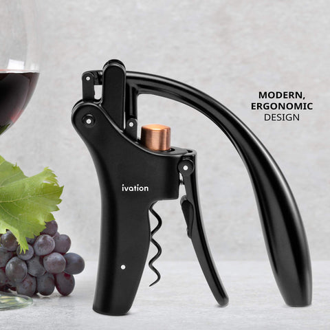 Ivation wine opener easy no-twist cork removal for quick openings.