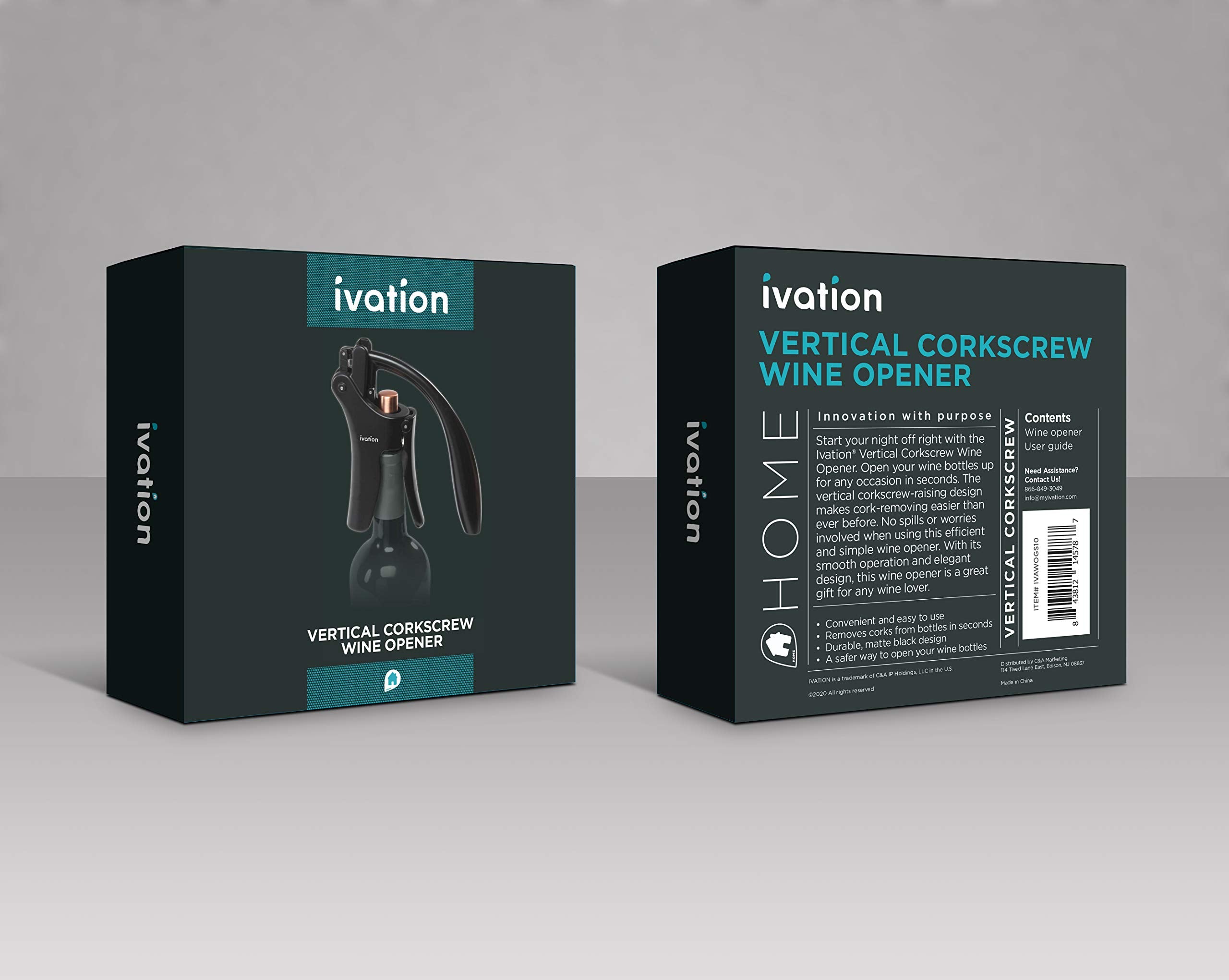Ivation matte black steel design combines durability with modern style.