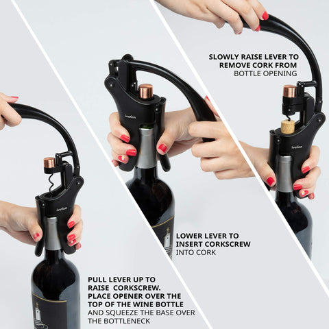 Ivation bottle opener soft bottleneck grip provides comfortable leverage.