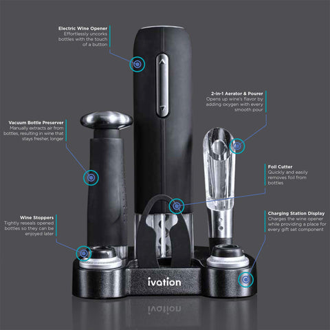 Ivation vacuum preserver seals opened bottles to maintain freshness