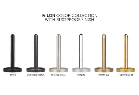 Ivilon Paper Towel Holder Stand, warm gold color blending with contemporary kitchens