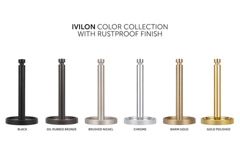 Ivilon paper towel stand loads quickly for any roll size.