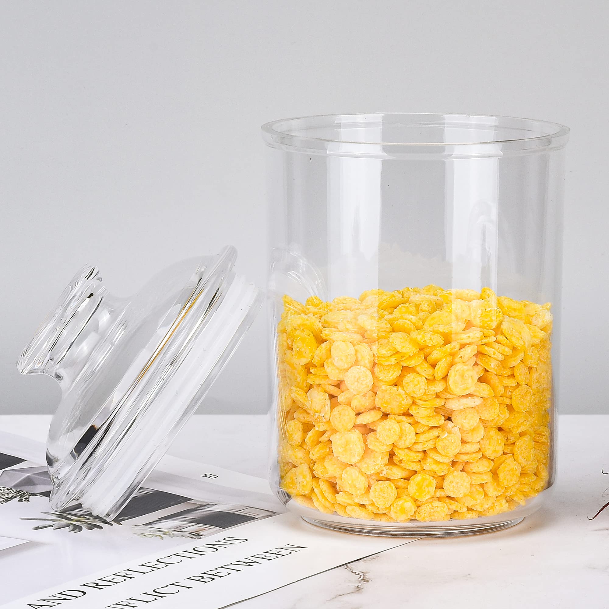 IVOOBR jar in bathroom setup, versatile storage for bath salts and cosmetics.