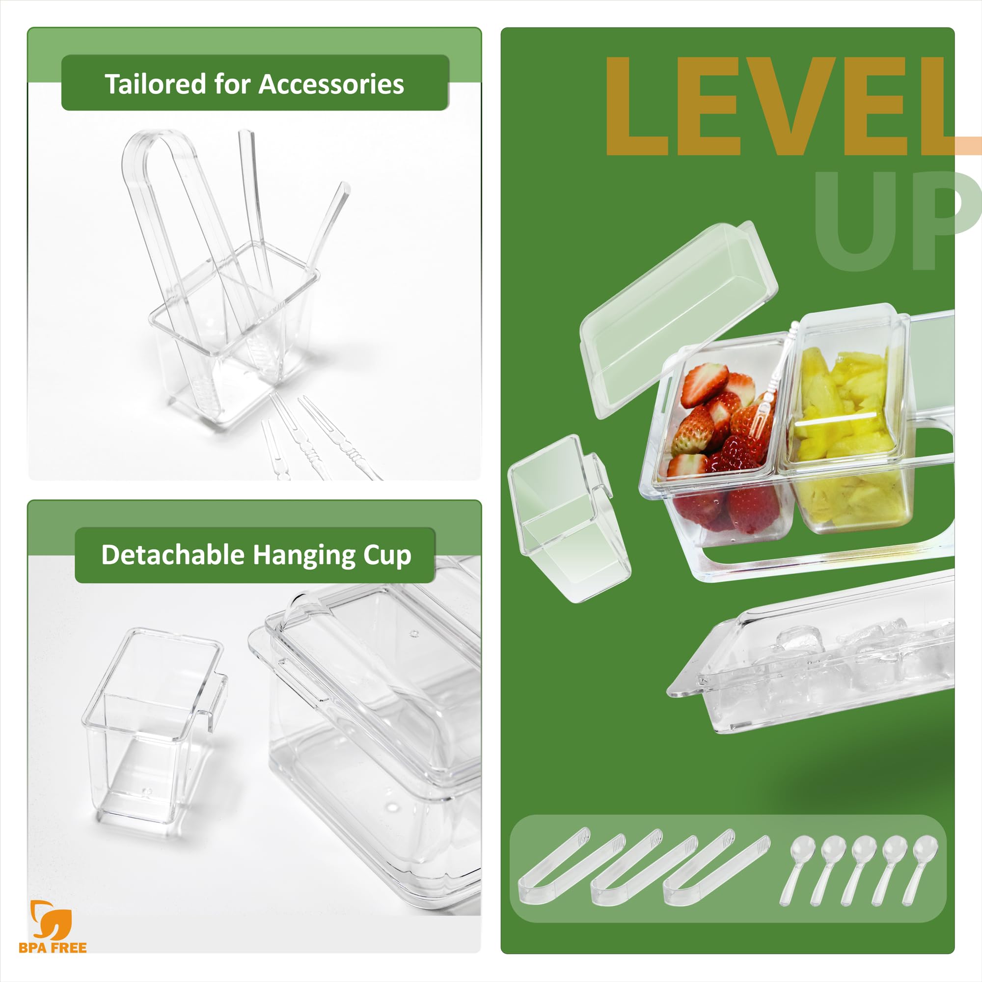 IVYHOME utensil storage area keeps tongs and forks within reach.