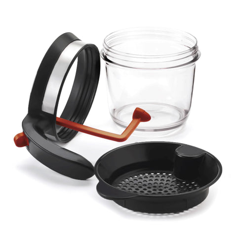 IVYHOME fat separator disassembles for easy cleaning.