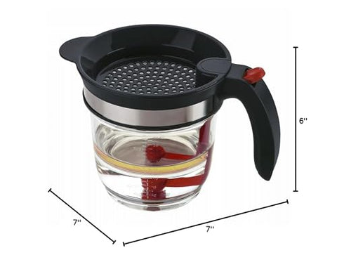 IVYHOME fat separator made of transparent Tritan material.