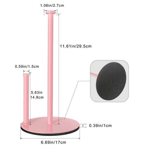 iwapuy pink stainless steel finish paper towel holder resists rust