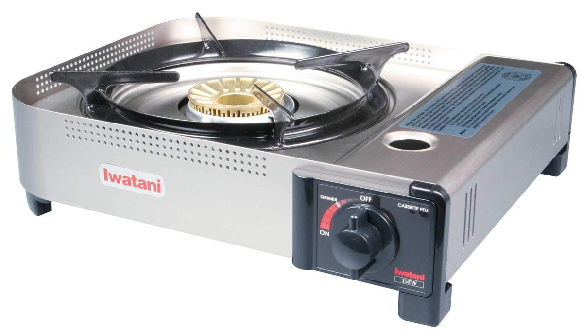 Iwatani 35FW brass burner delivers high-output cooking for fast meals outdoors