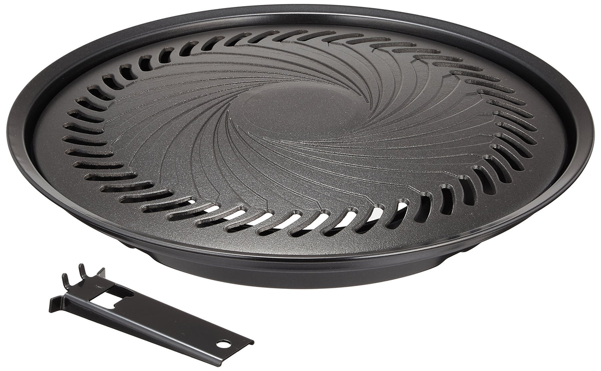 IWATANI CB-P-Y3 BBQ Plate Large top view shows durable die-cast aluminum surface for even heat.