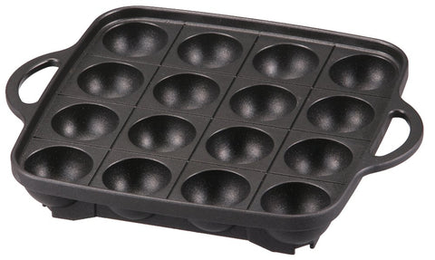 Iwatani Takoyaki grill pan outer view shows non-stick surface for easy cooking.