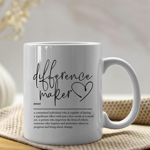IWXYI Difference Maker Mug dishwasher-safe icon indicating easy cleaning and versatility.
