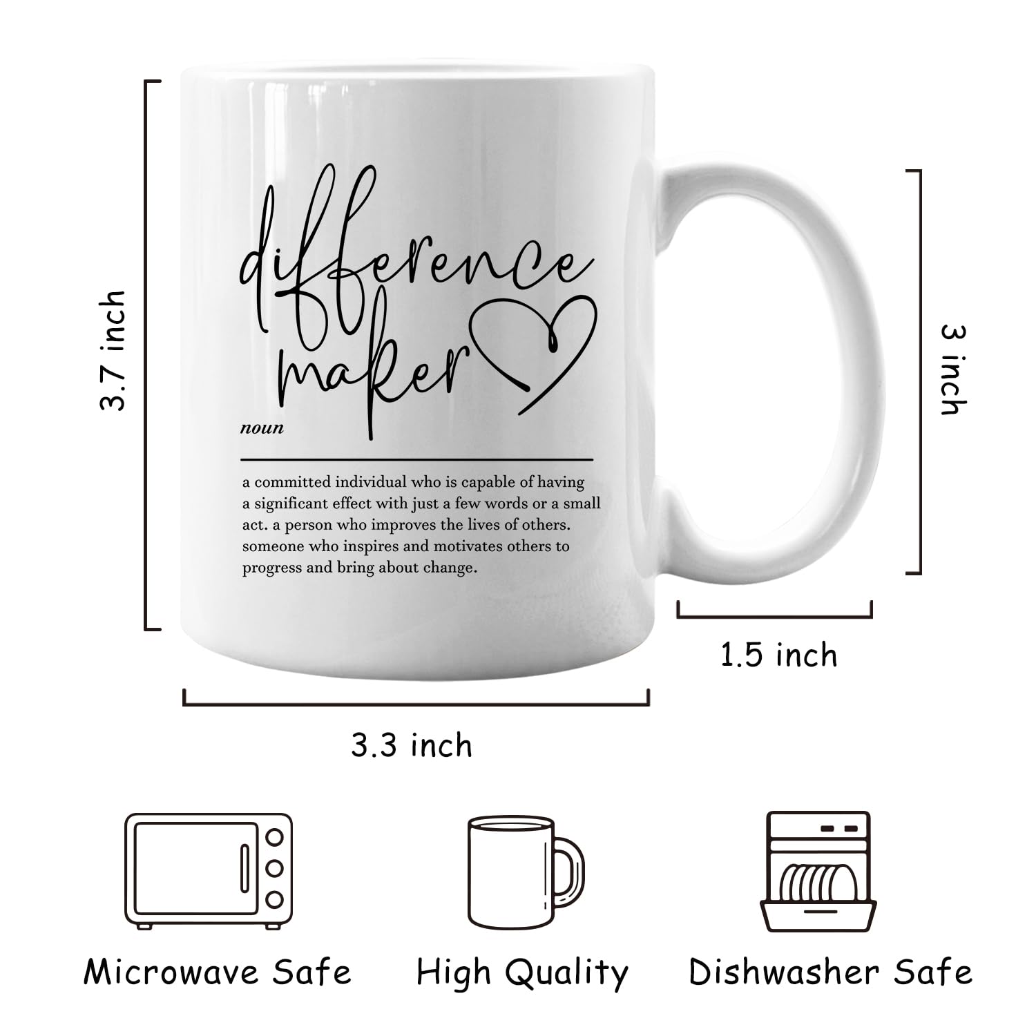 IWXYI Difference Maker Mug lifestyle scene at the morning desk with warm beverage.