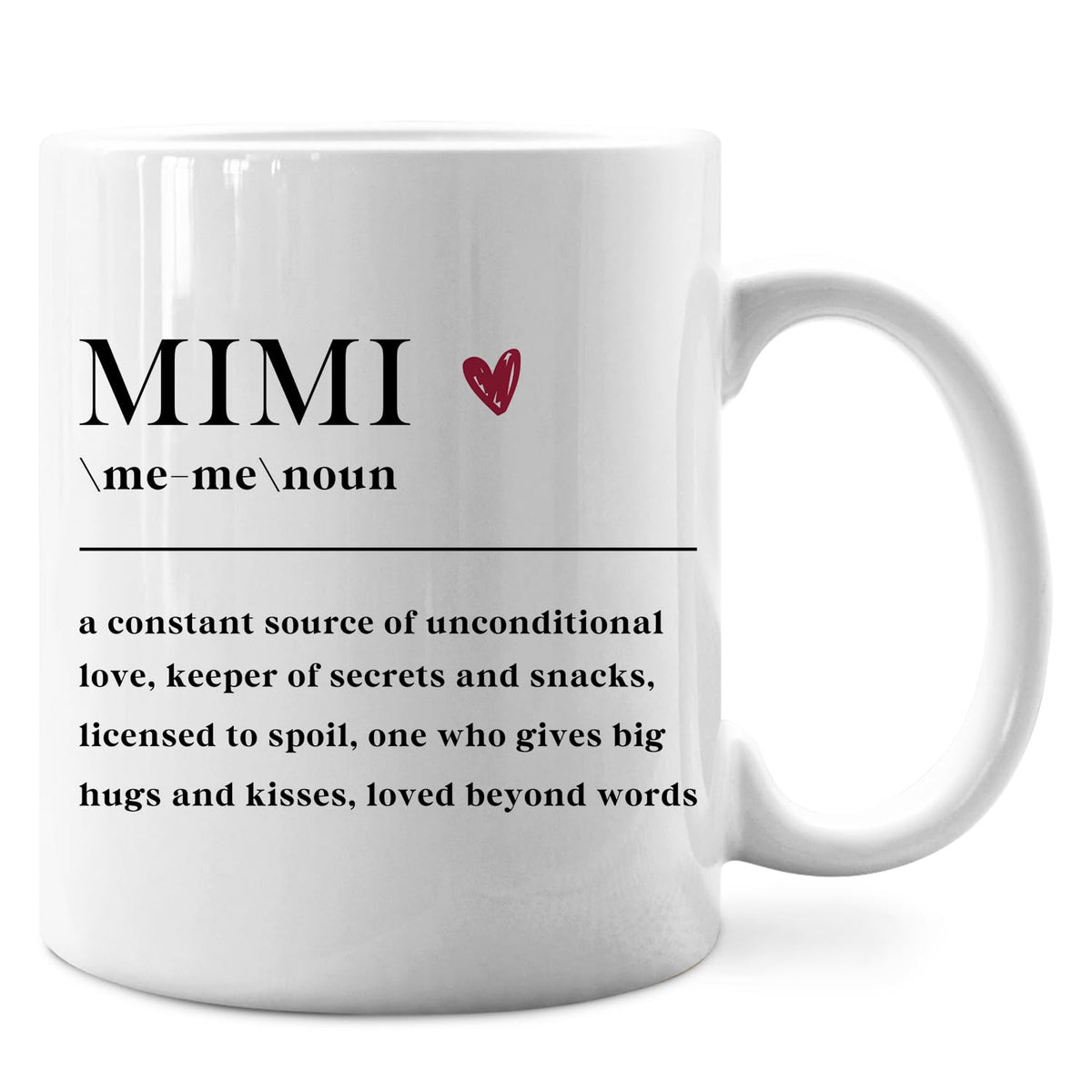 IWXYI Grandma Mimi Definition Mug with classic ceramic finish for daily coffee ritual.