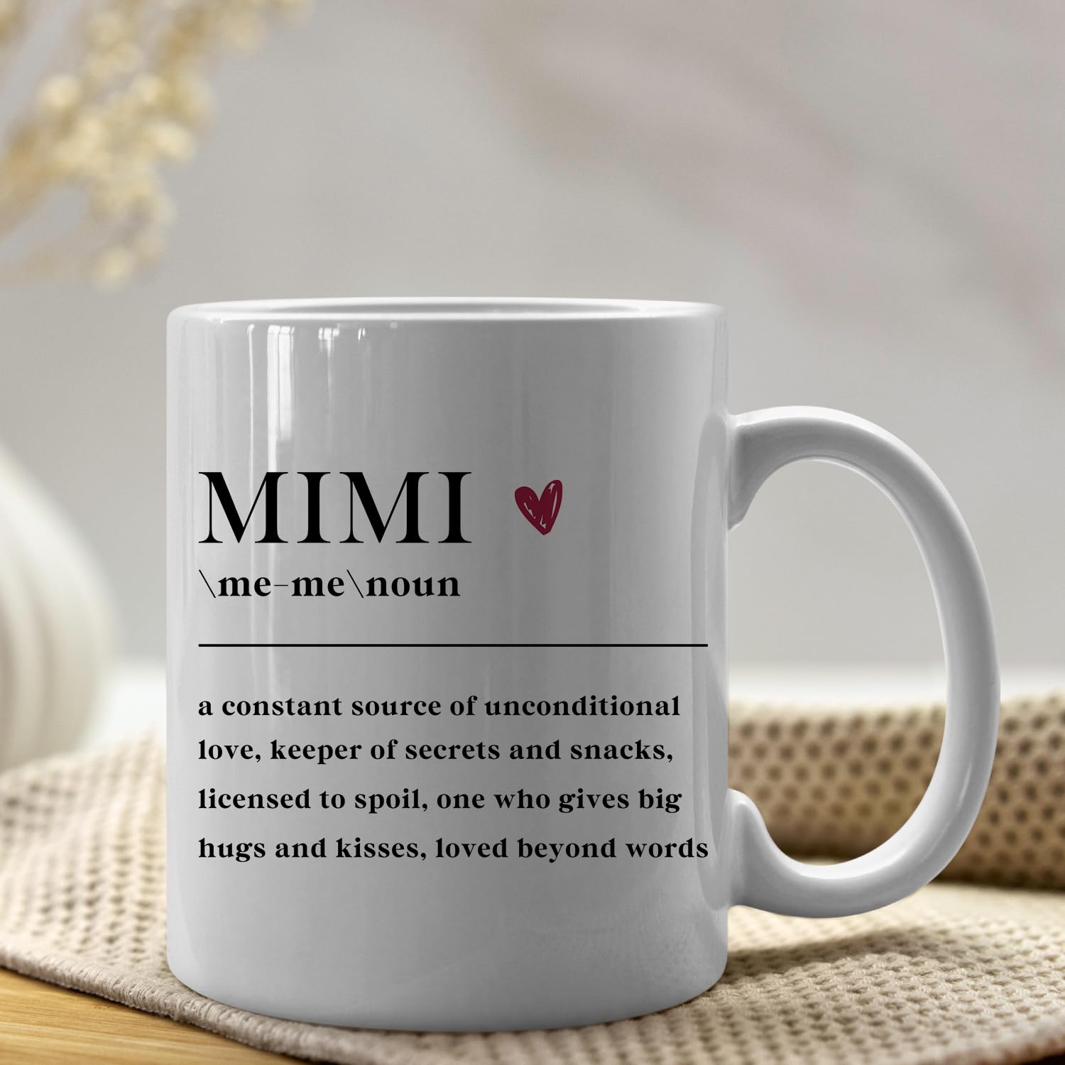 IWXYI Grandma Mimi Definition Mug packed securely in a gift-ready box.
