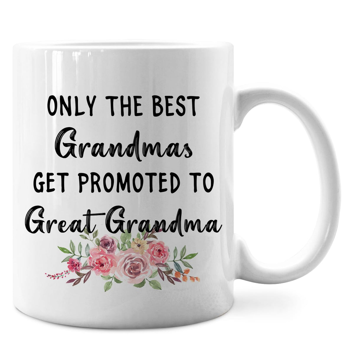 IWXYI Great Grandma Mug 11oz—stunning keepsake for pregnancy announcements and gifts.