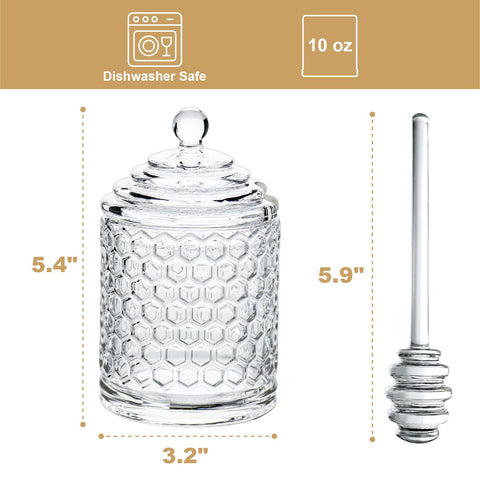 Iyulania dishwasher-safe honey pot for quick cleanup