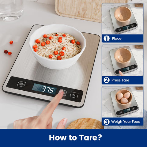 izeyu digital kitchen scale non-slip feet for stable measurements