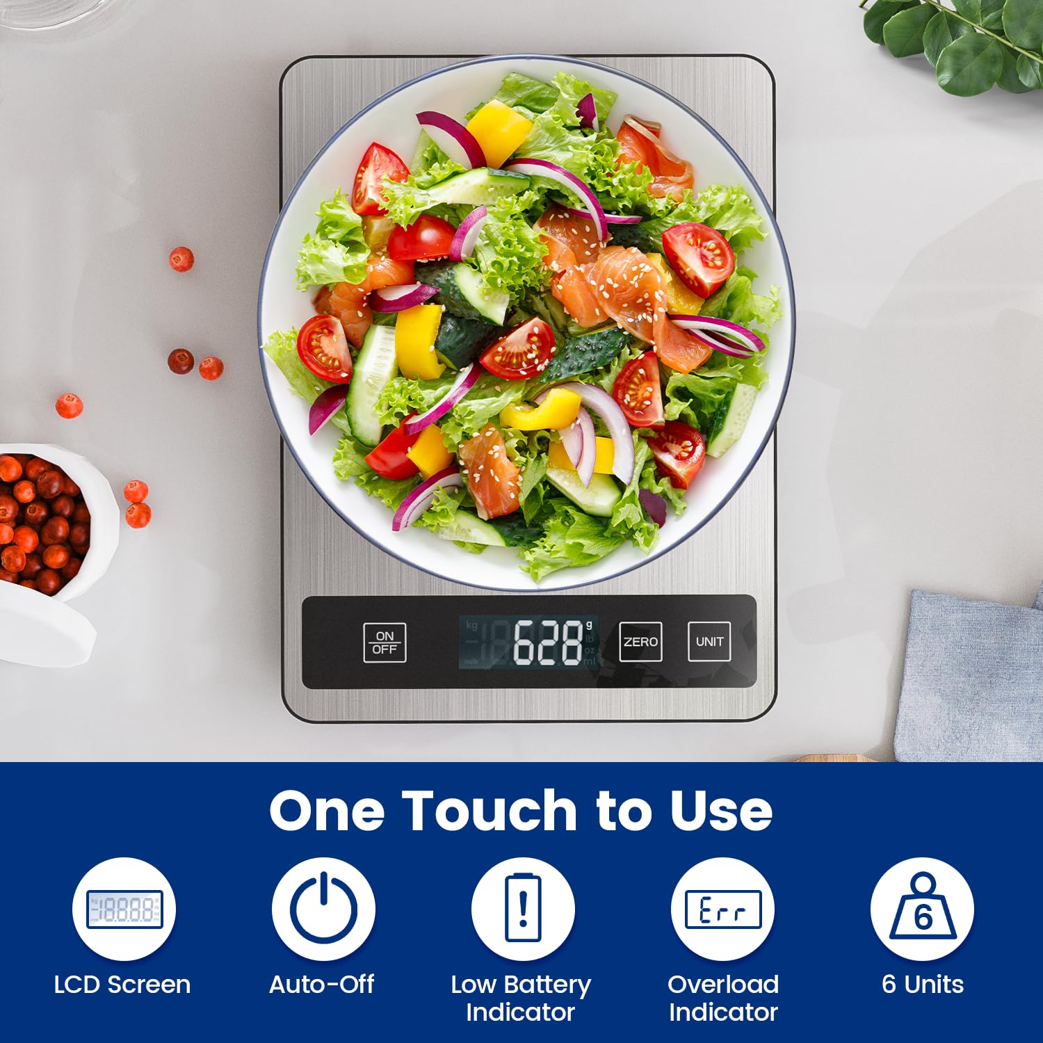 izeyu digital kitchen scale USB rechargeable battery for long use