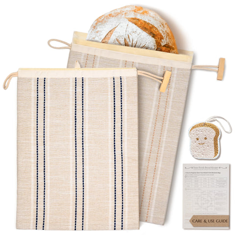 JACYAO'S beeswax bread bag outer layer for breathable sourdough storage.