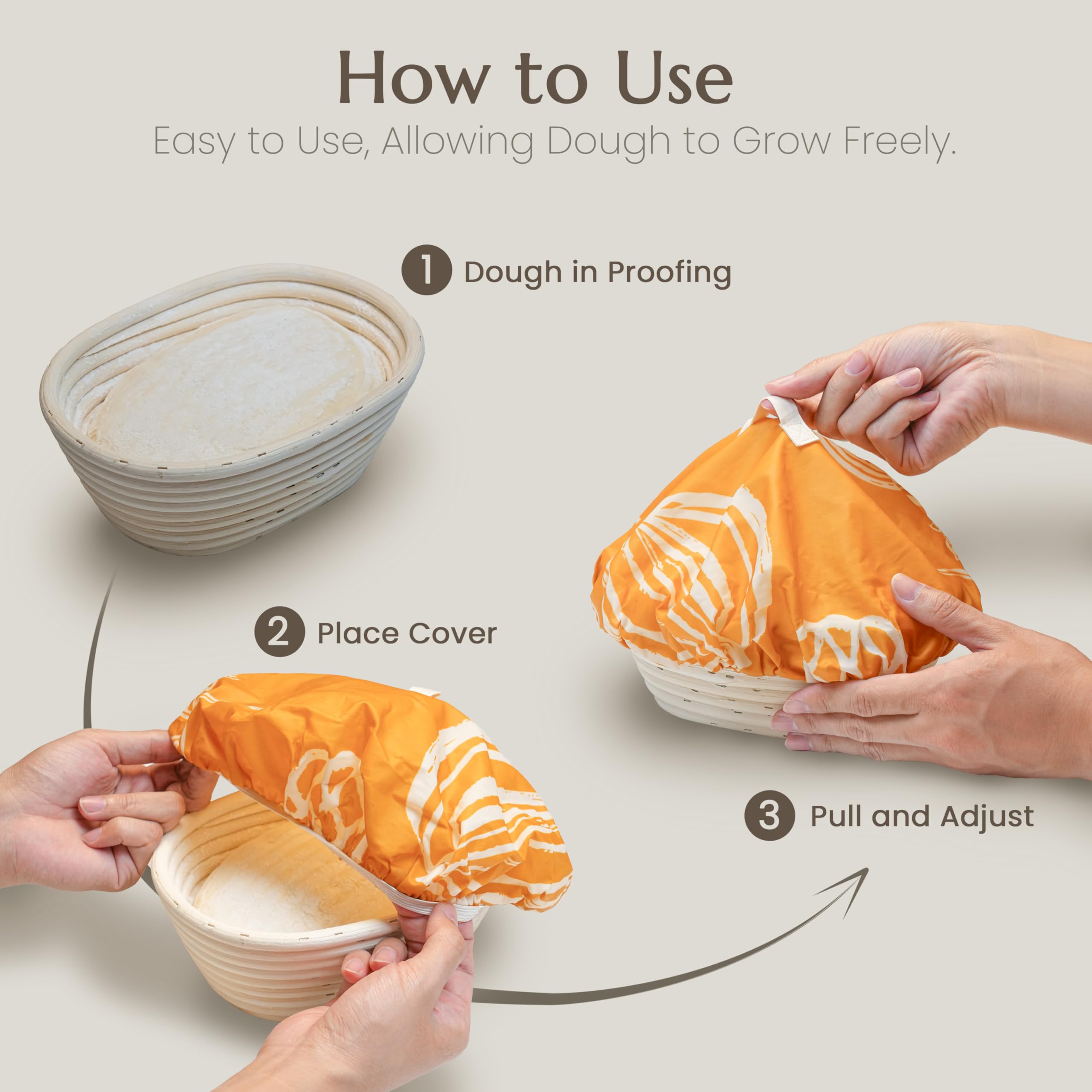 Wood-pulp cleaning sponge included with JACYAO'S covers removes dough
