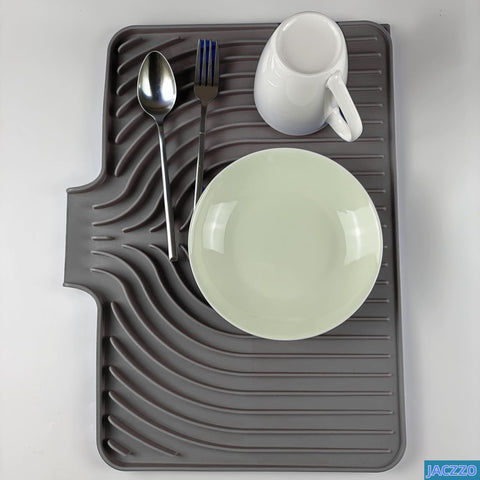 JACZZO dish drying mat anti-slip surface prevents slips during drying tasks