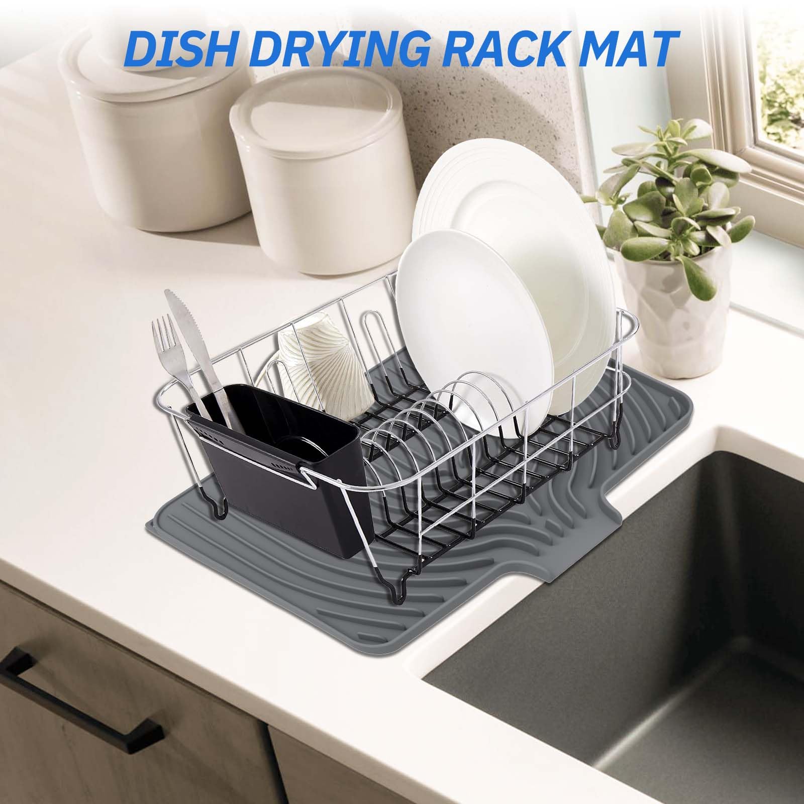 JACZZO dish drying mat easy to clean and quick to dry