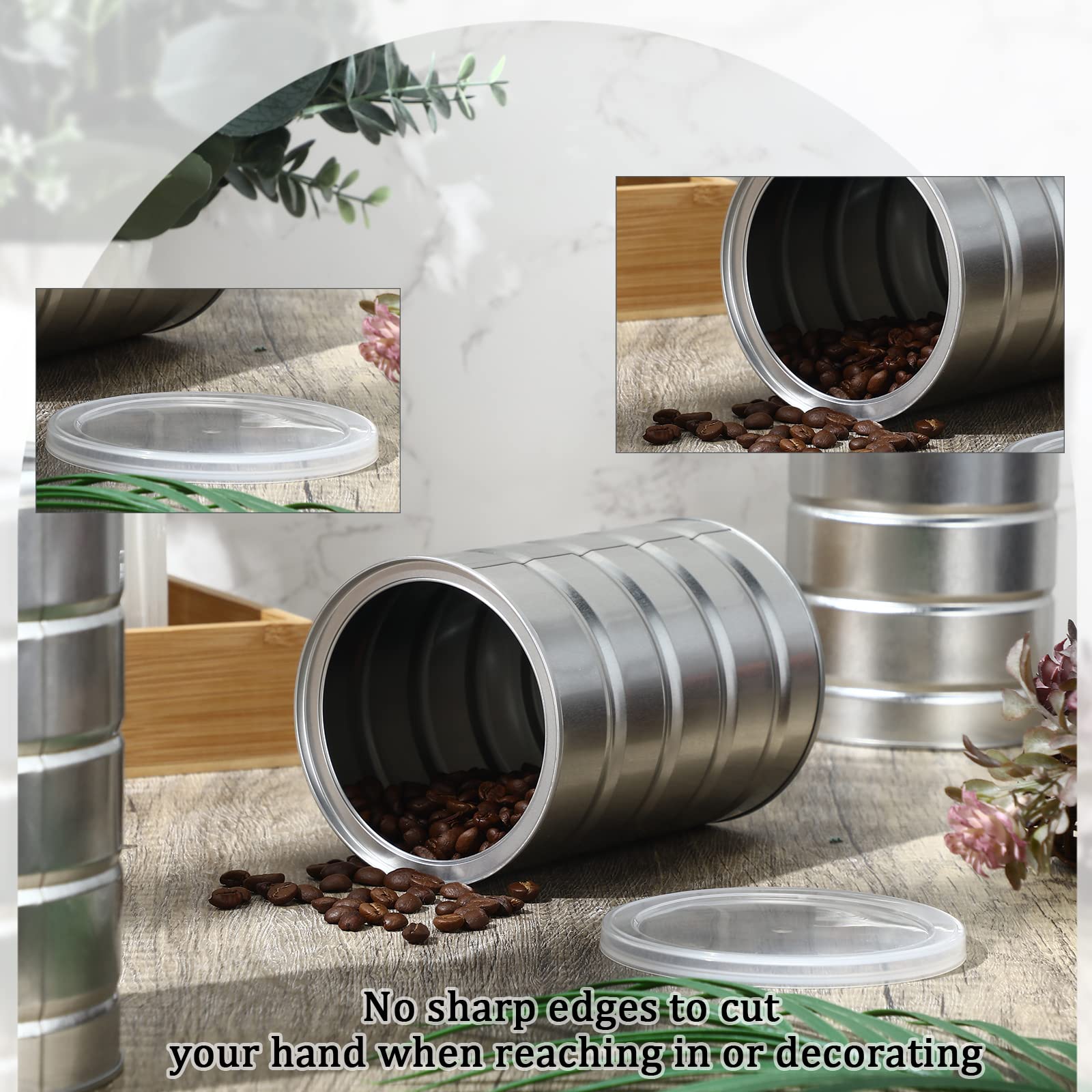 Jadive tin canister with silver surface ideal for pantry organization