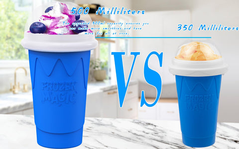 Jairuty 500ML Slushie Cup blue with freezing liquid for fast semi-frozen drinks