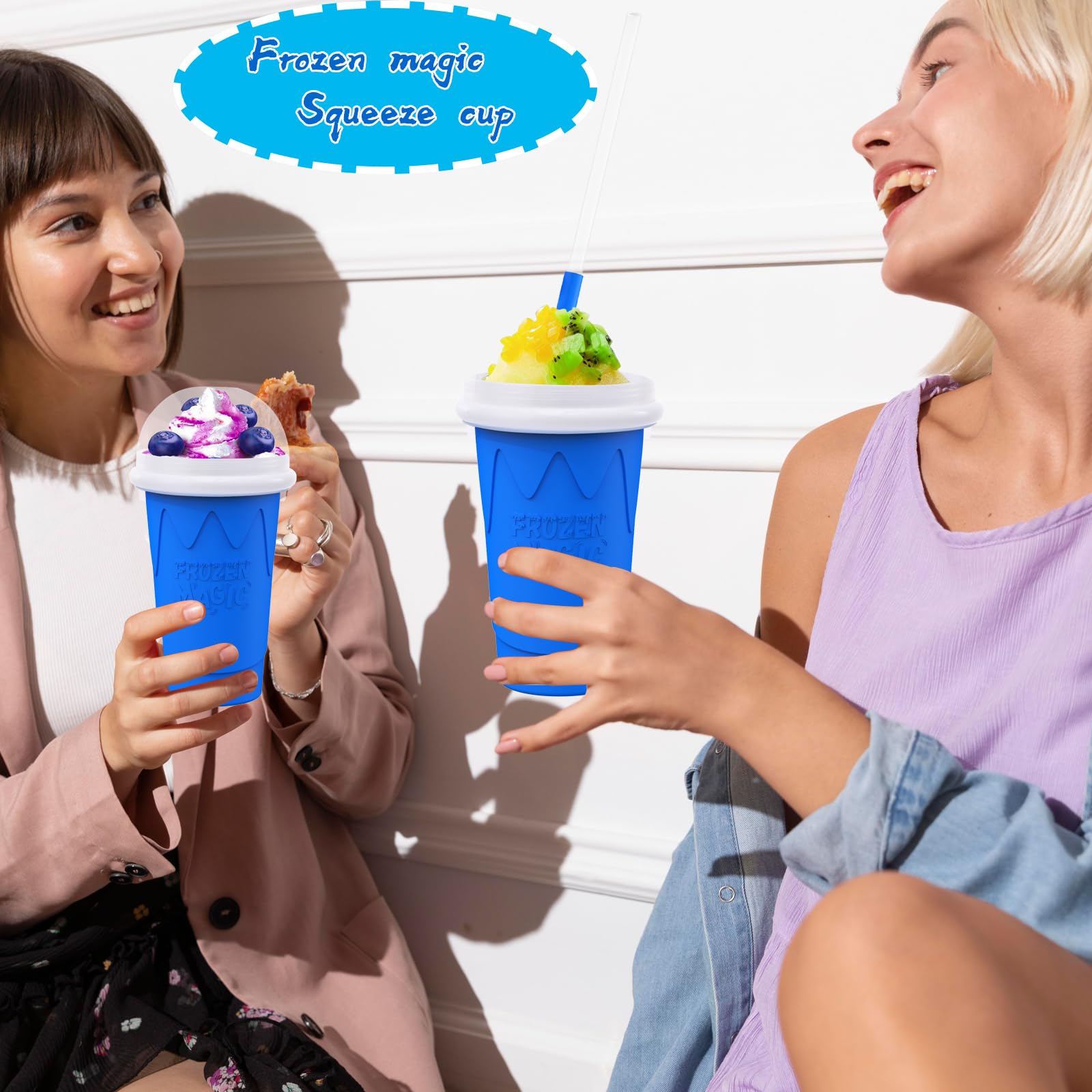 Jairuty 500ML Slushie Cup blue gift idea for friends and family