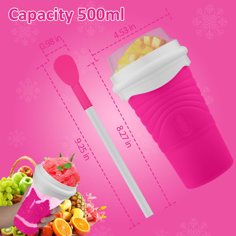 Jairuty 500ml slushie cup versatile for milk, juice or ice cream flavors.