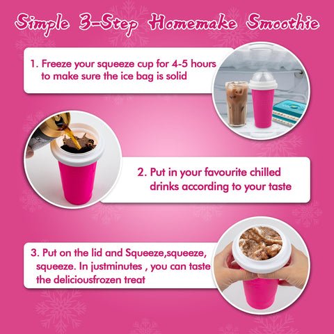 Jairuty Slushie Cup with travel lid enables on-the-go chilling.