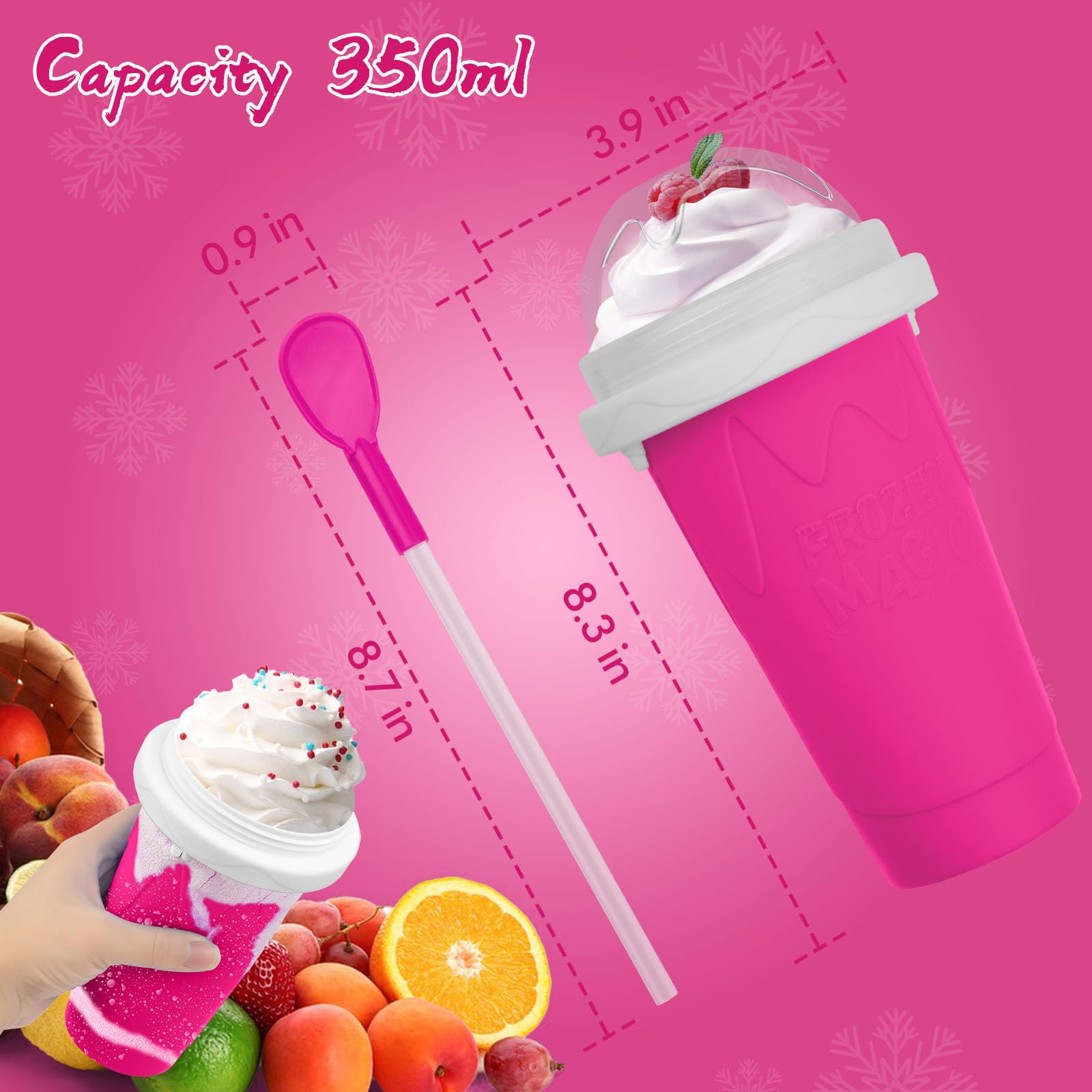 Jairuty slushie maker spoon-straw combines eating and drinking on the go