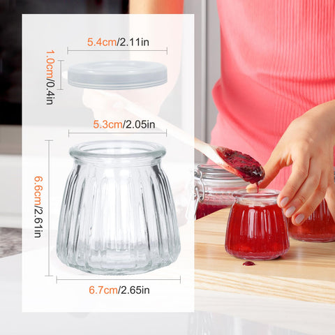 Jaisie.W jar with lid shows airtight seal for freshness and protection.