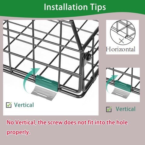 Jakyitvi 4-pack stackable wire basket screw-in design for easy installation.