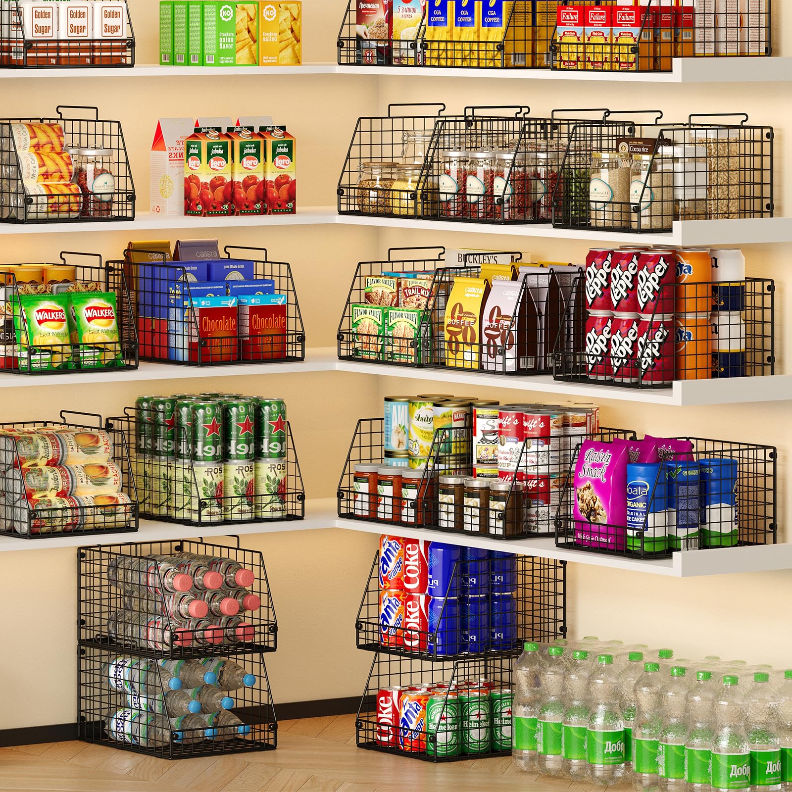 Jakyitvi stacked baskets demonstrate space-saving design for compact storage