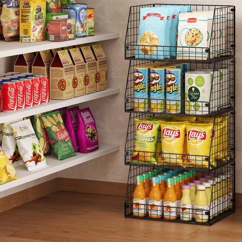 Jakyitvi organizer for cans and snacks keeps pantry tidy.
