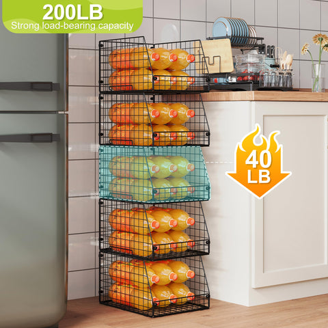 Jakyitvi fruit and vegetable basket shows large capacity for pantry needs