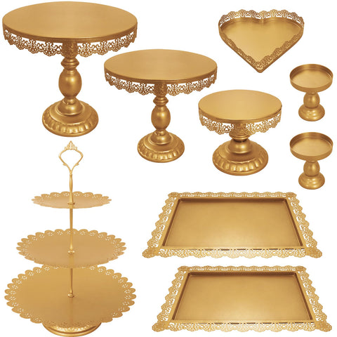 JALANCY 3-tier cake tray showcases desserts with elegant height for a party display.