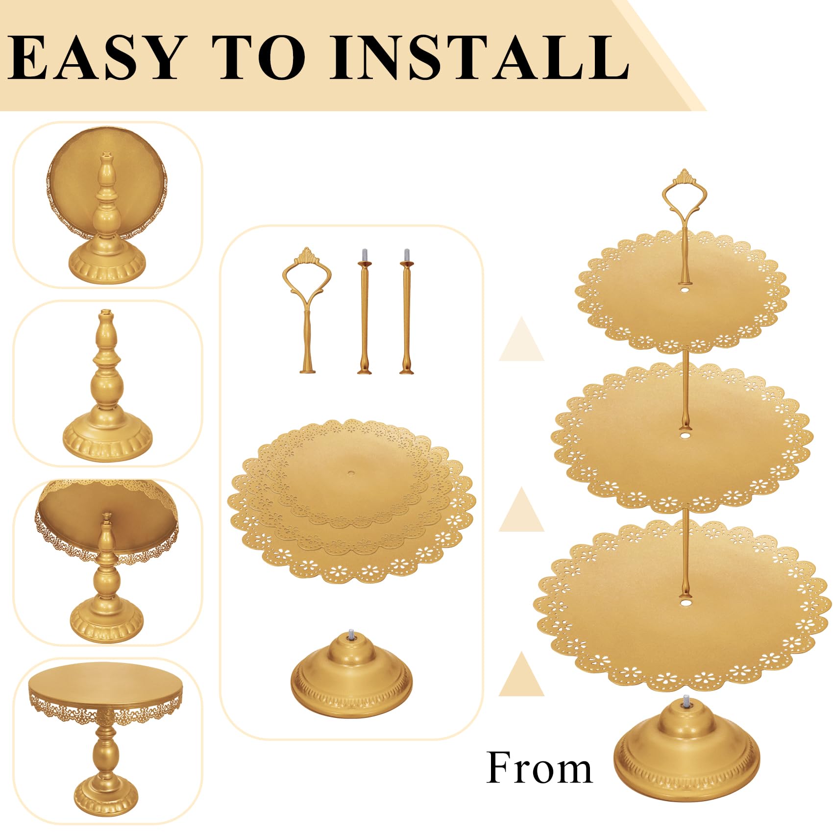 JALANCY dessert table display creates versatile event-ready setups.