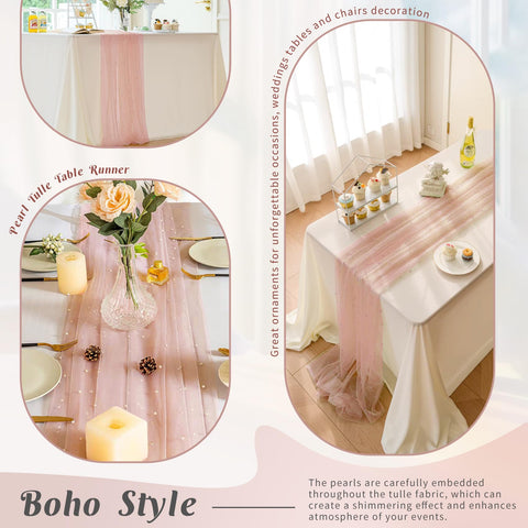 JALANCY guest table accents with lace-like pearls for decor