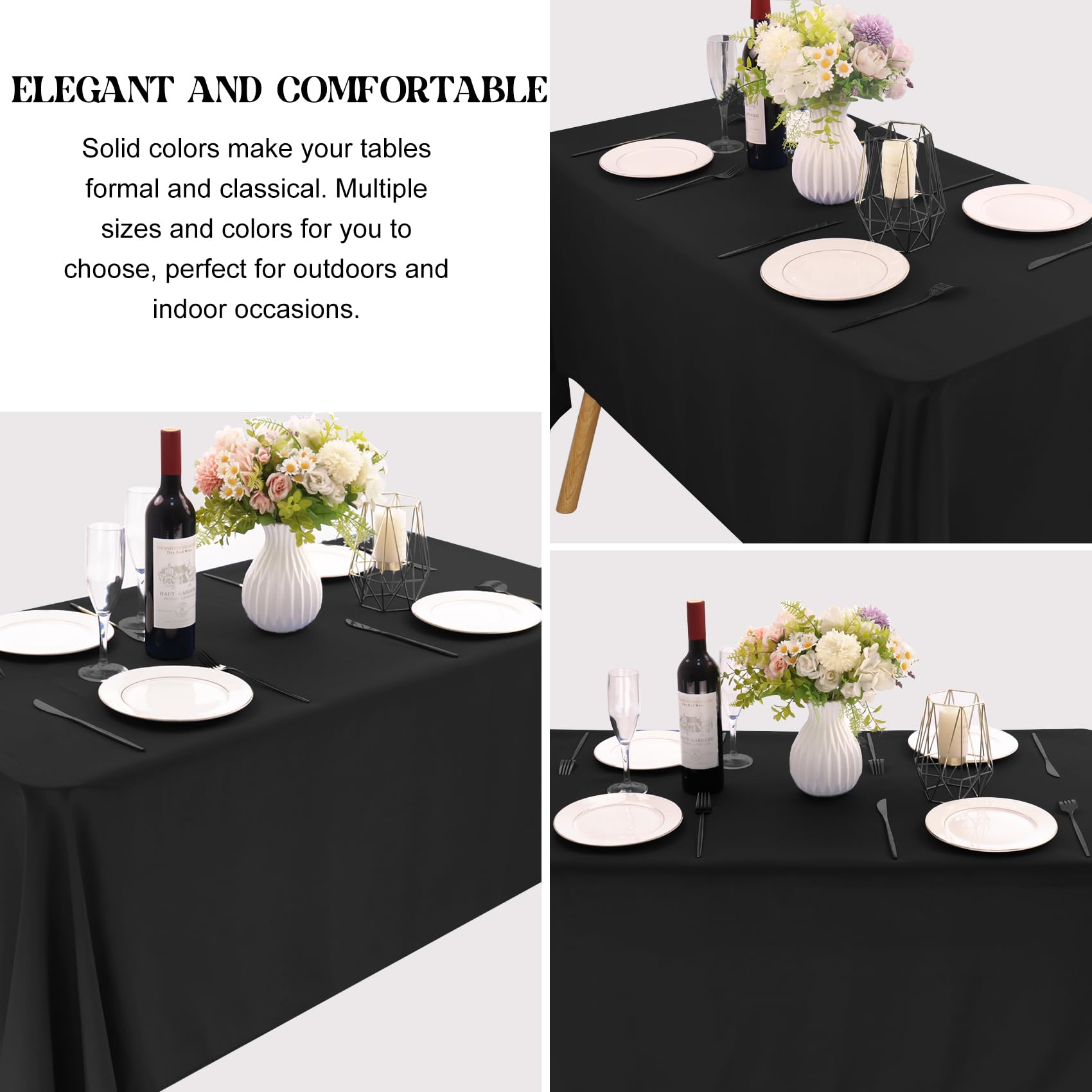 JALANCY tablecloth with neat hemmed edges for a refined finish