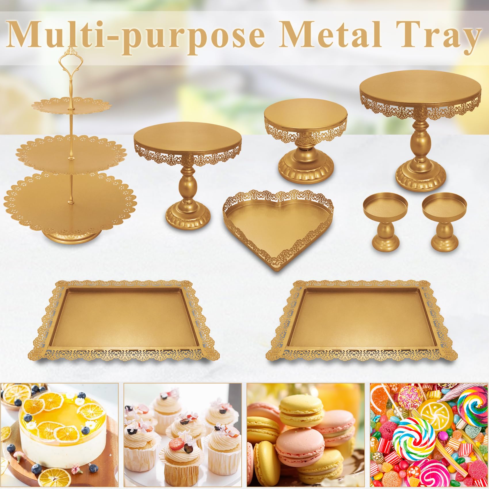 JALANCY durable metal top tray keeps pastries secure and visible.