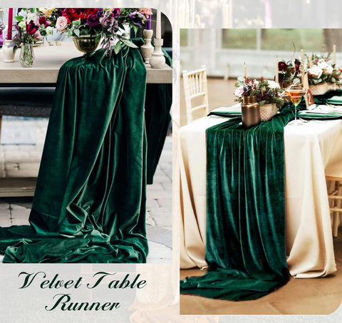 JALANCY 20x120 inch velvet runner fits most 6- to 8-foot tables