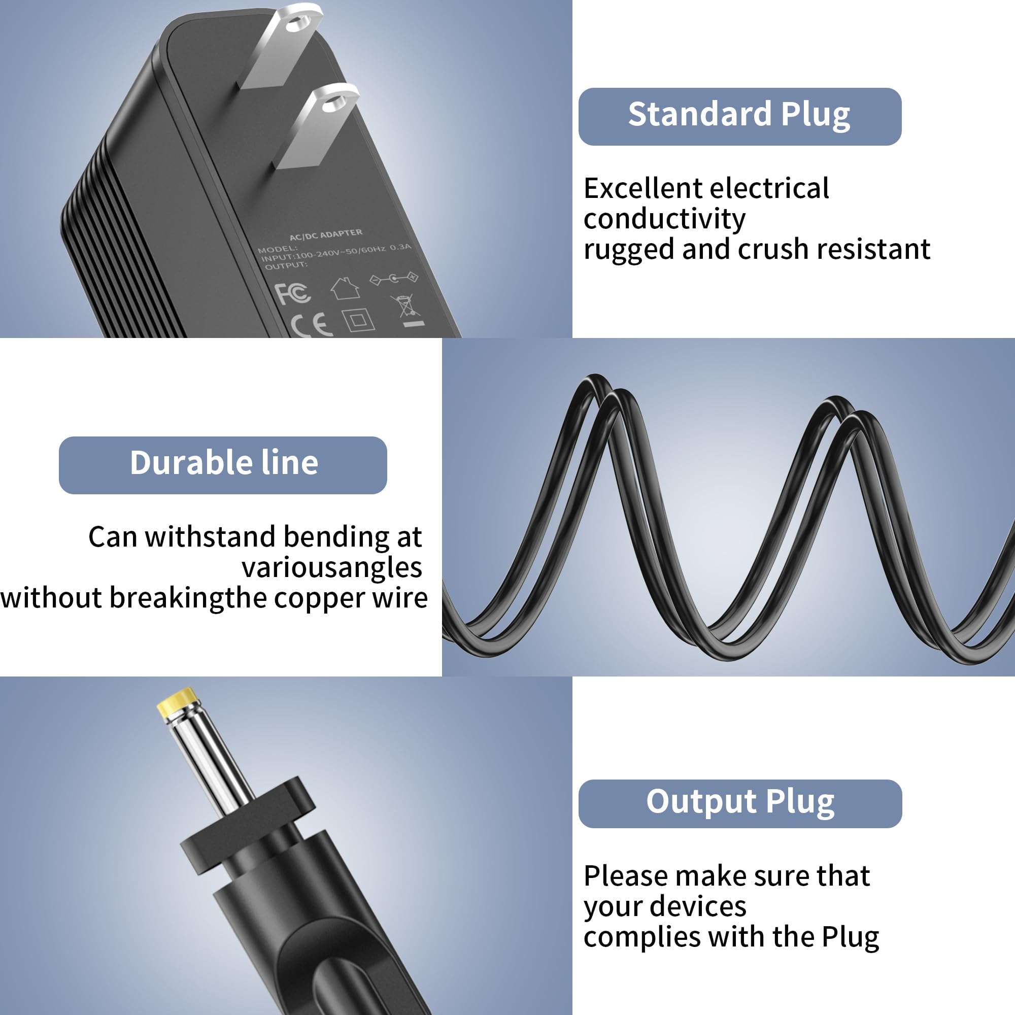 Charger connectors and plug close-up illustrating easy attachment to the Ninja Blender.