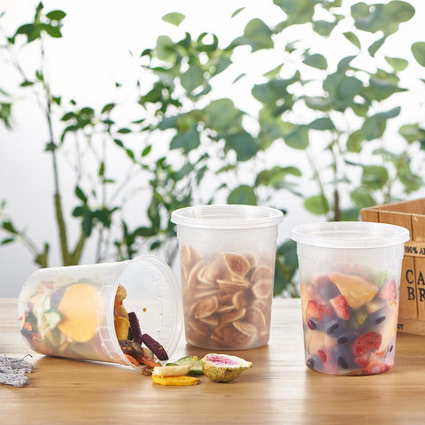 Jaluxing 32 oz deli containers clear material for content visibility