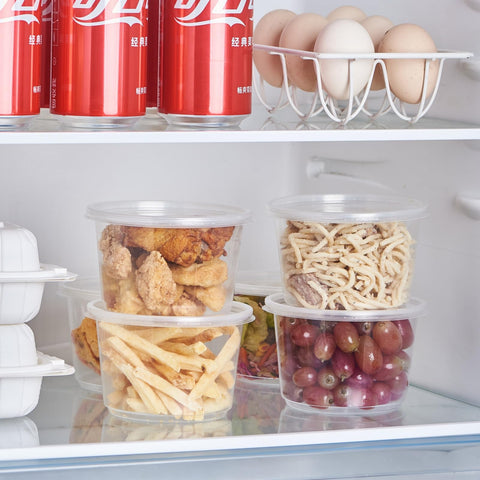 Jaluxing stackable design saving fridge space and organizing items