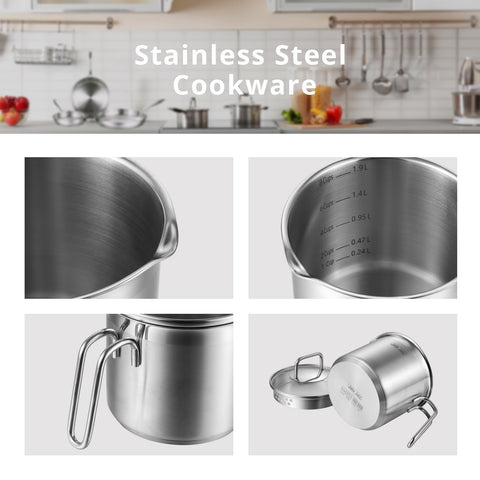 Jalzjalz cookware supports gas, electric, ceramic, and induction for flexibility