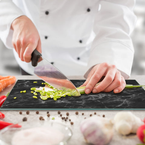 JAMBALAY glass board resists odors and stains for clean prep